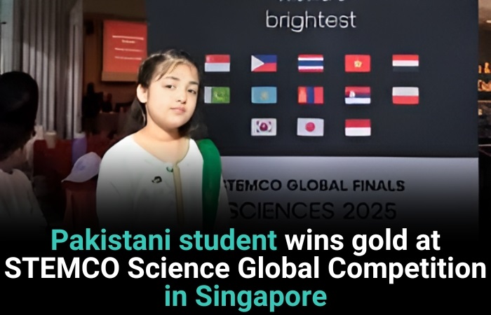 Pakistani Student wWns Gold At STEMCO Science Global Competition In Singapore