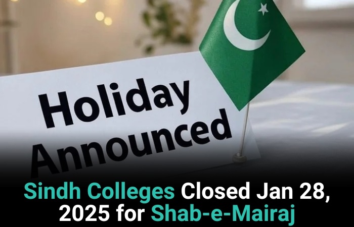 Sindh Colleges Closed Jan 28, 2025 For Shab-E-Mairaj